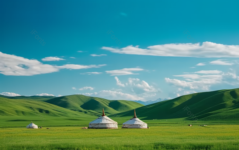 放松舒适大草原蒙古包摄影图,高清,摄影图,摄影图片,图片大全,摄影图免费下载